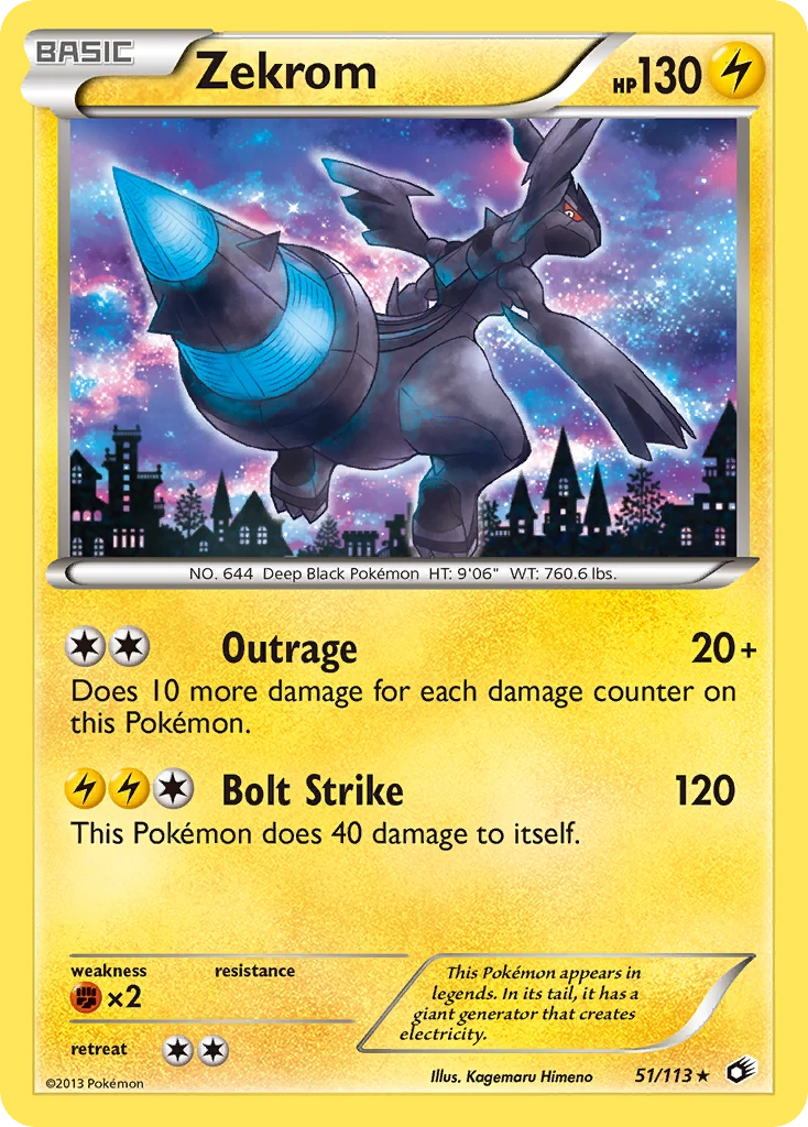 Zekrom 51/113, Legendary Treasures Pokémon card