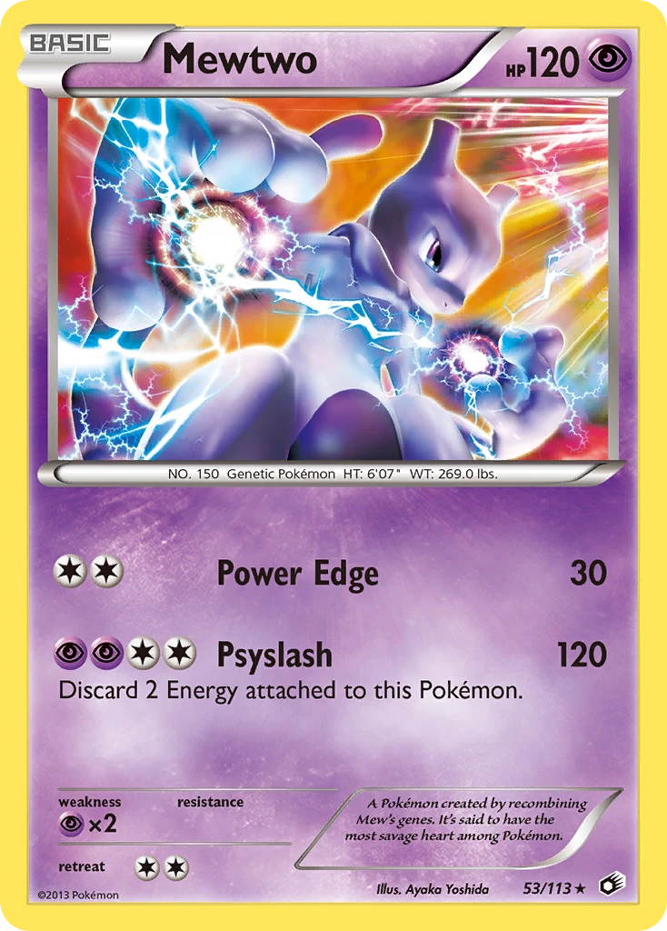 Mewtwo 53/113, Legendary Treasures Pokémon card