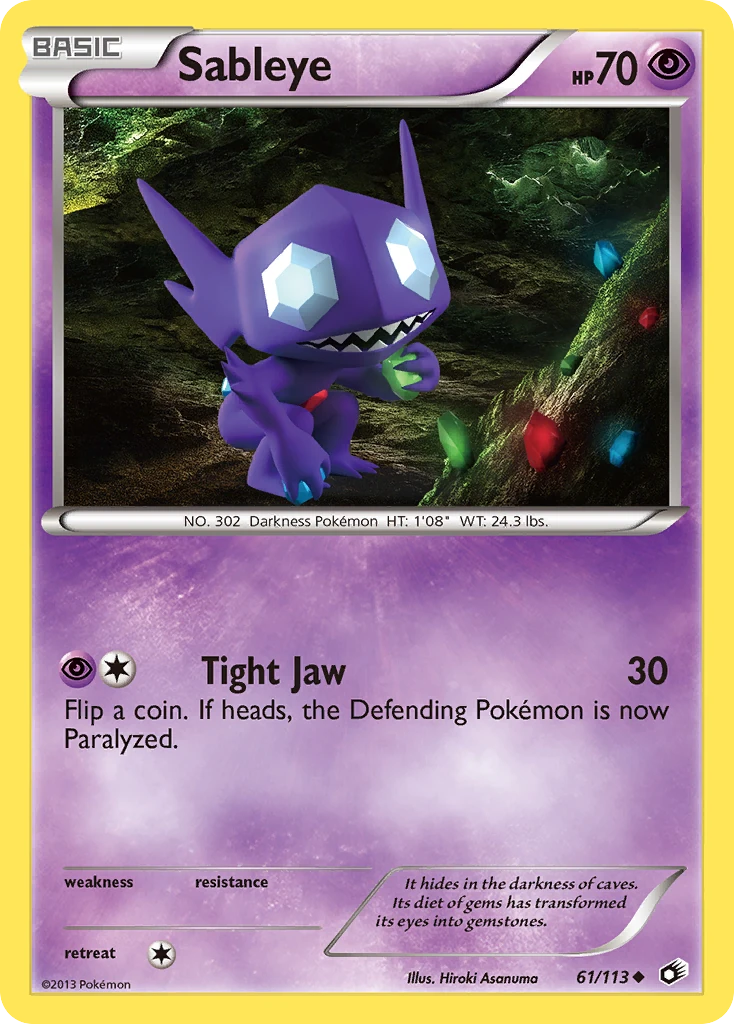 Sableye 61/113, Legendary Treasures Pokémon card