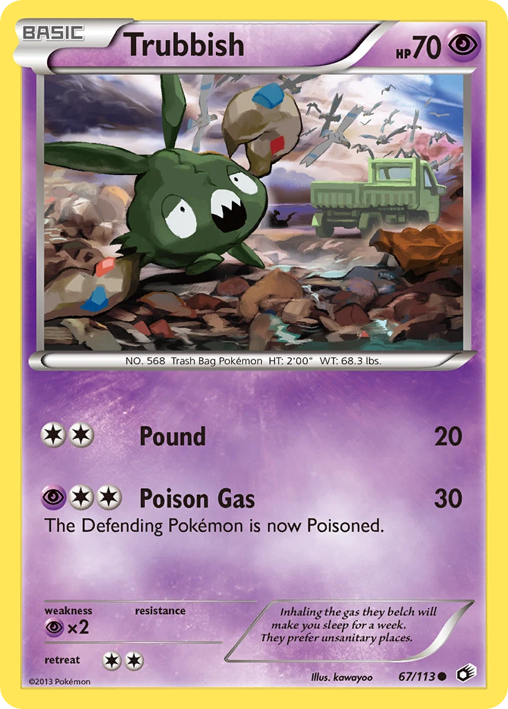 Trubbish 67/113, Legendary Treasures Pokémon card