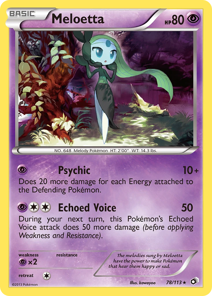 Meloetta 78/113, Legendary Treasures Pokémon card