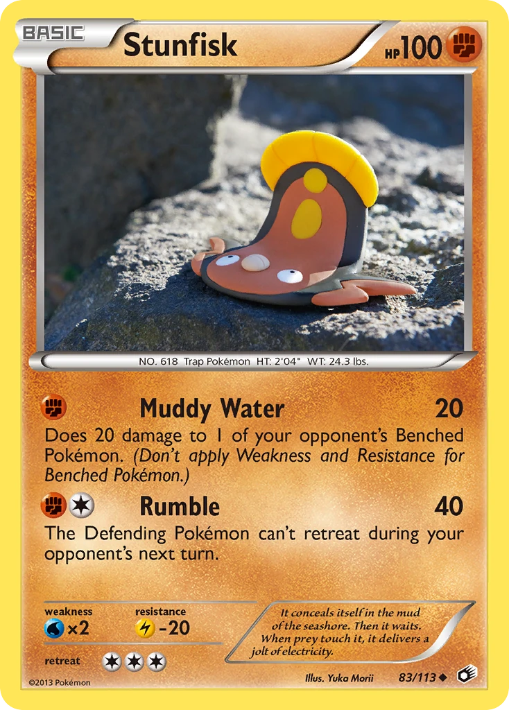 Stunfisk 83/113, Legendary Treasures Pokémon card