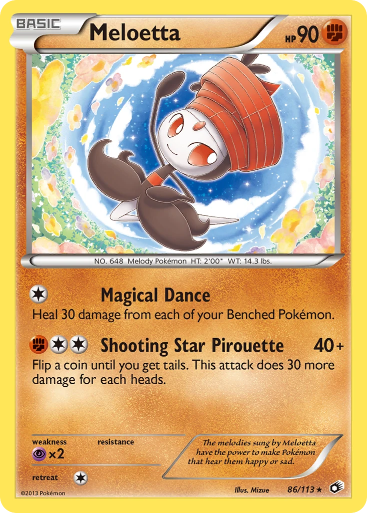 Meloetta 86/113, Legendary Treasures Pokémon card