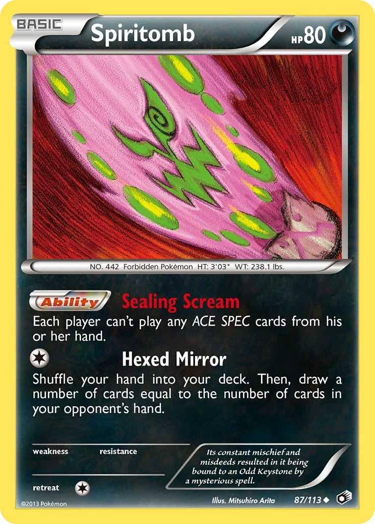 Spiritomb 87/113, Legendary Treasures Pokémon card