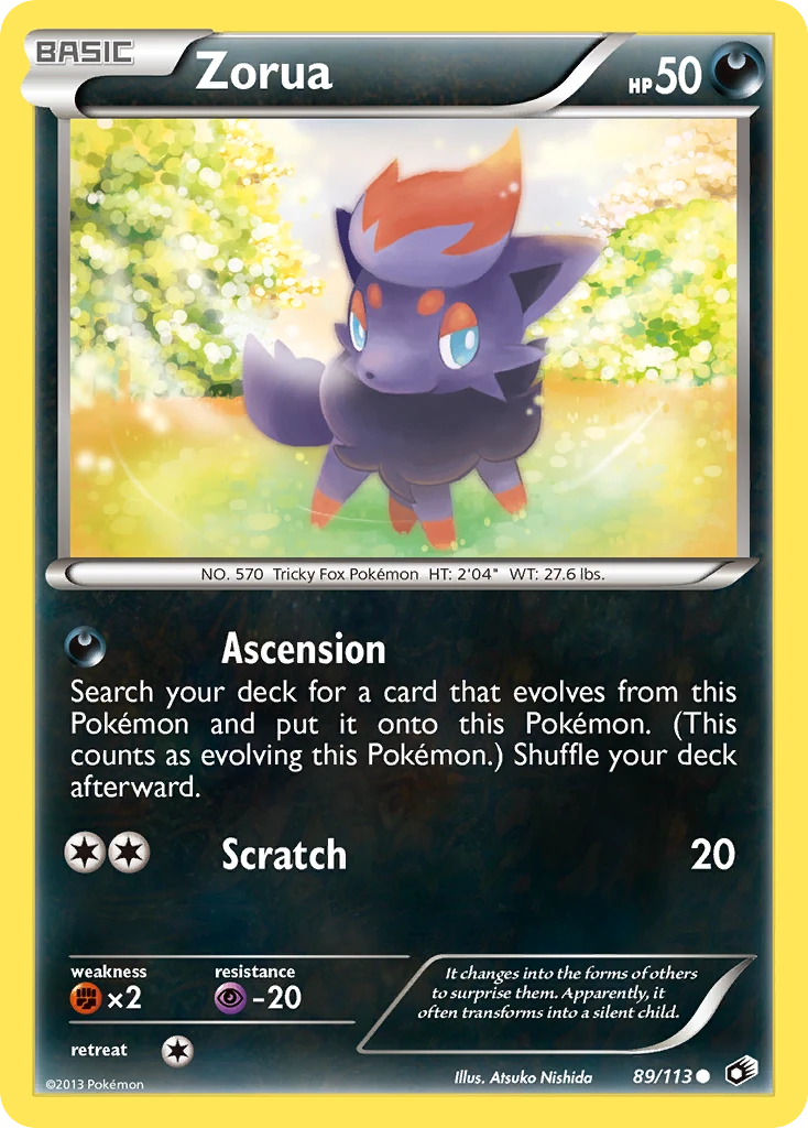 Zorua 89/113, Legendary Treasures Pokémon card