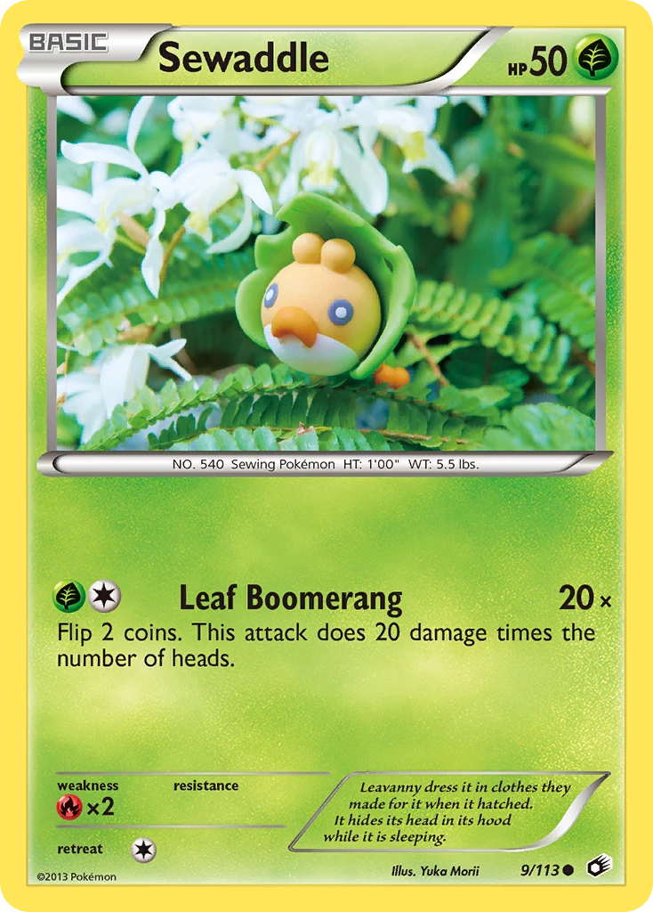 Sewaddle 9/113, Legendary Treasures Pokémon card