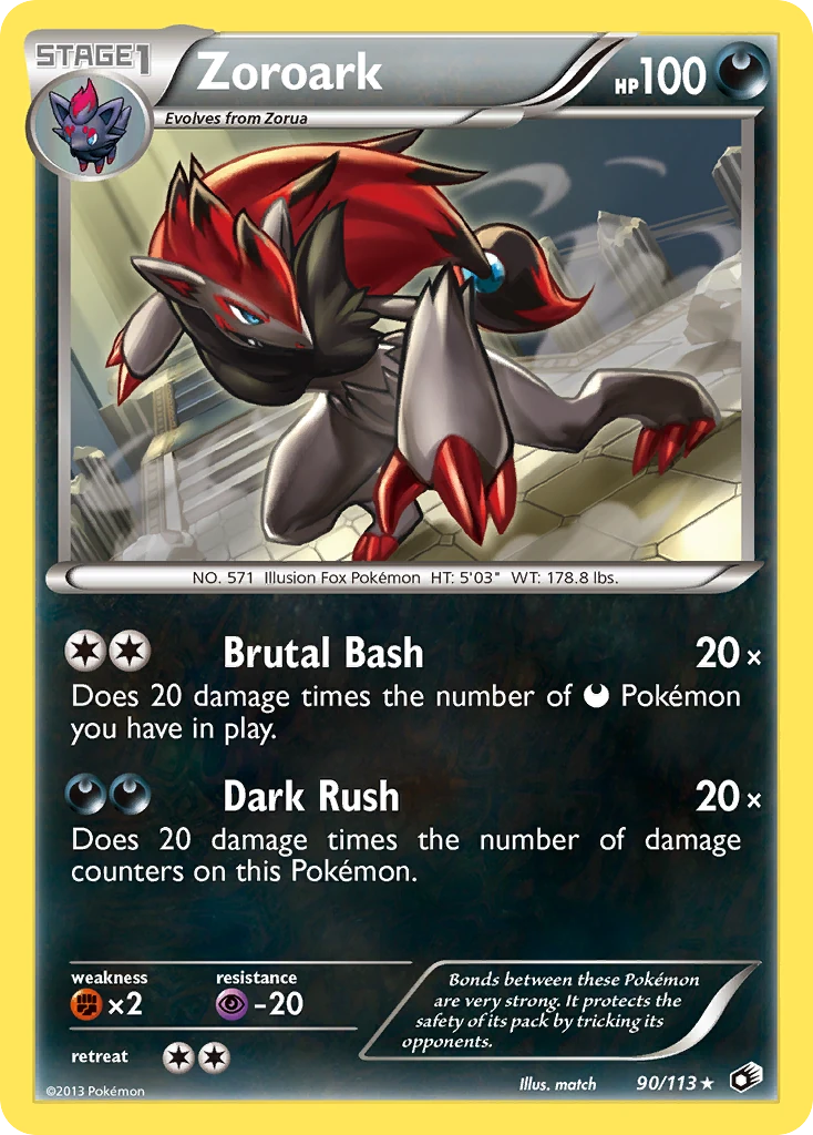 Zoroark 90/113, Legendary Treasures Pokémon card