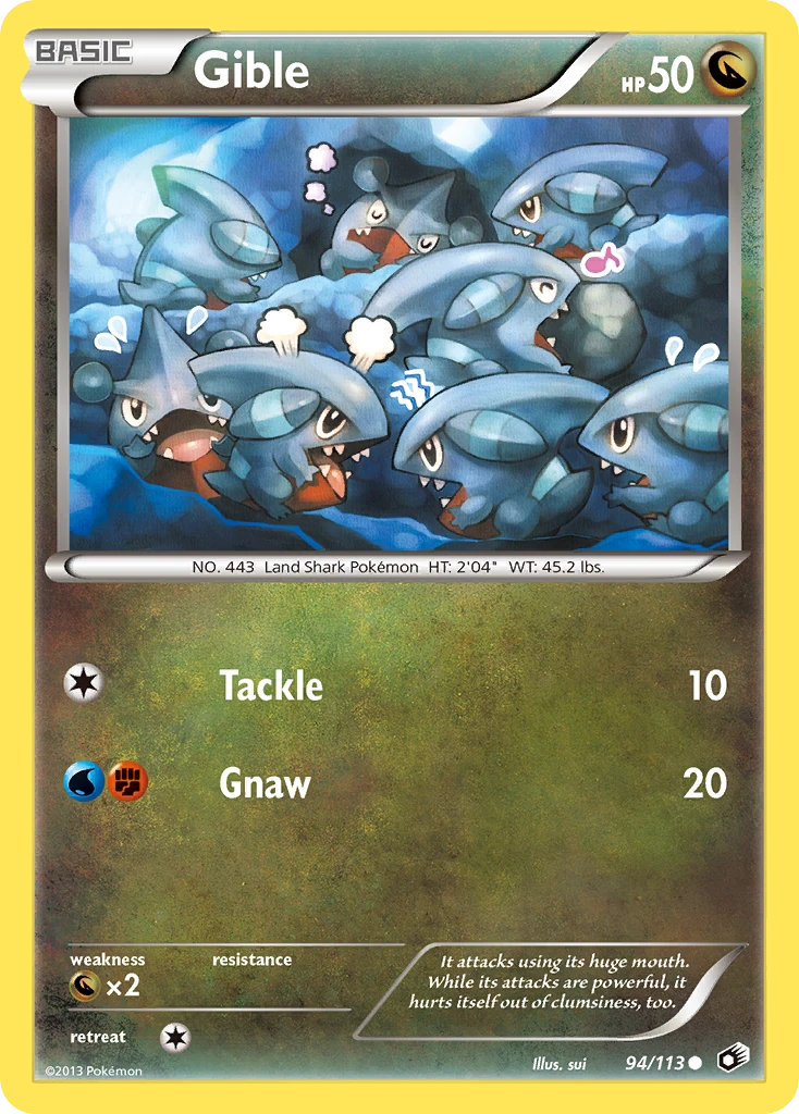 Gible 94/113, Legendary Treasures Pokémon card