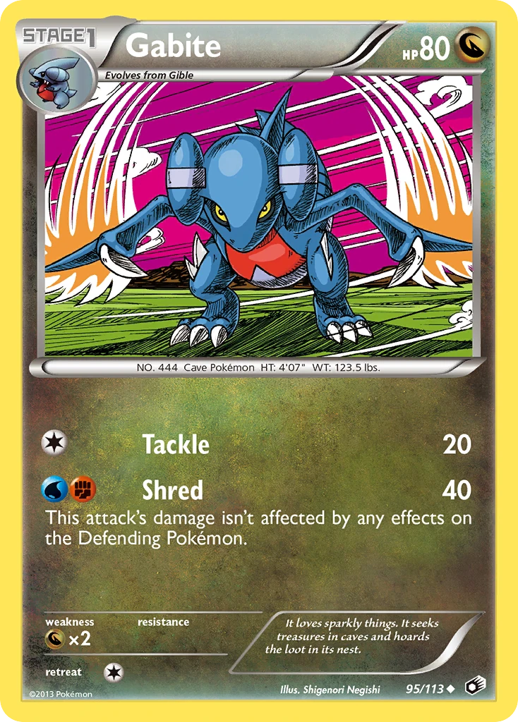 Gabite 95/113, Legendary Treasures Pokémon card