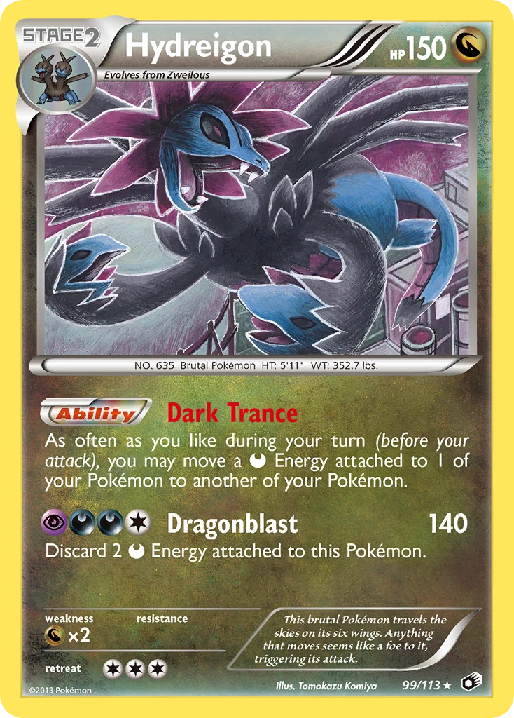 Hydreigon 99/113, Legendary Treasures Pokémon card