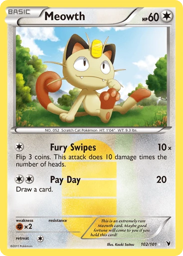Meowth 102/101 from Noble Victories