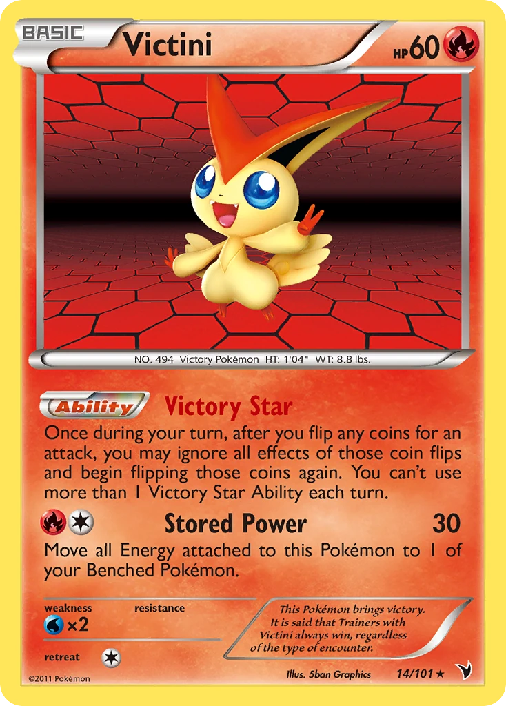 Victini 14/101, Noble Victories Pokémon card