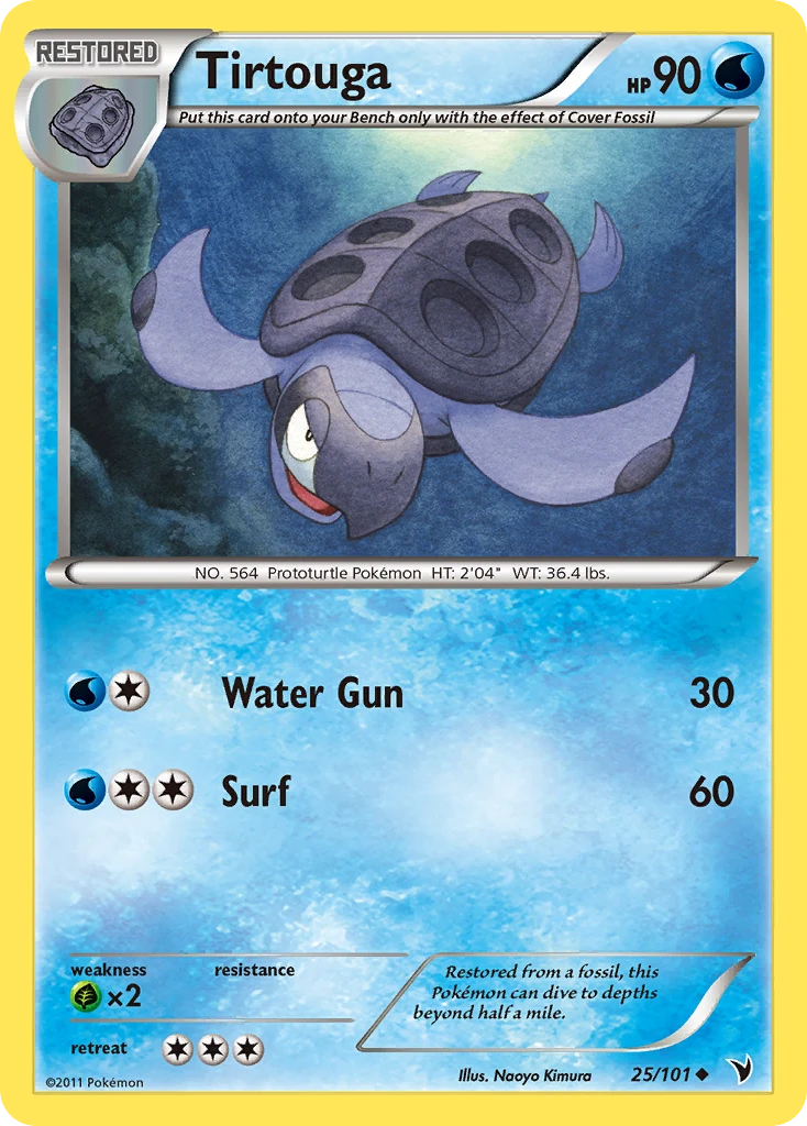 Tirtouga 25/101, Noble Victories Pokémon card