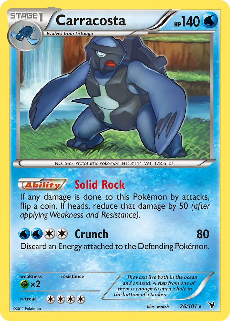 Carracosta 26/101, Noble Victories Pokémon card