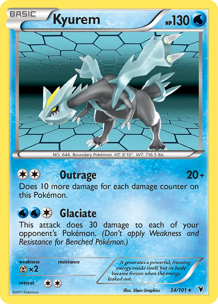 Kyurem 34/101, Noble Victories Pokémon card