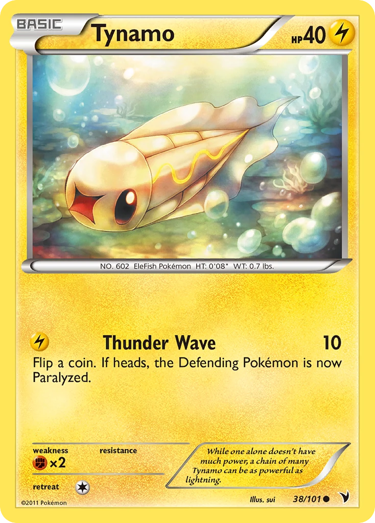 Tynamo 38/101, Noble Victories Pokémon card