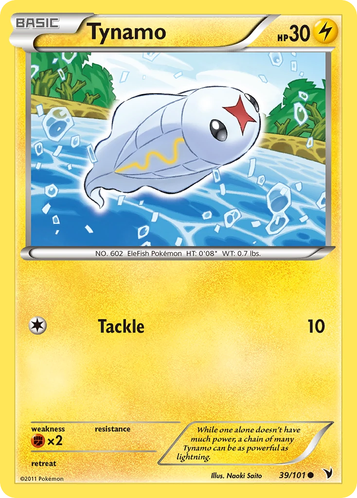 Tynamo 39/101, Noble Victories Pokémon card