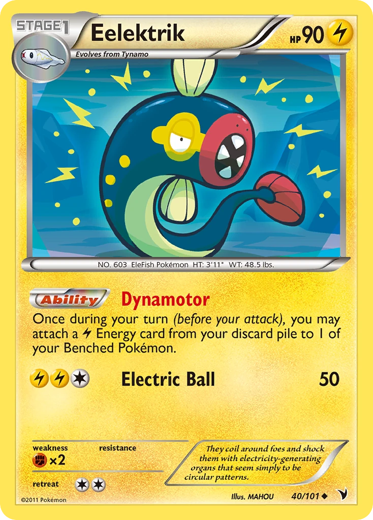 Eelektrik 40/101, Noble Victories Pokémon card