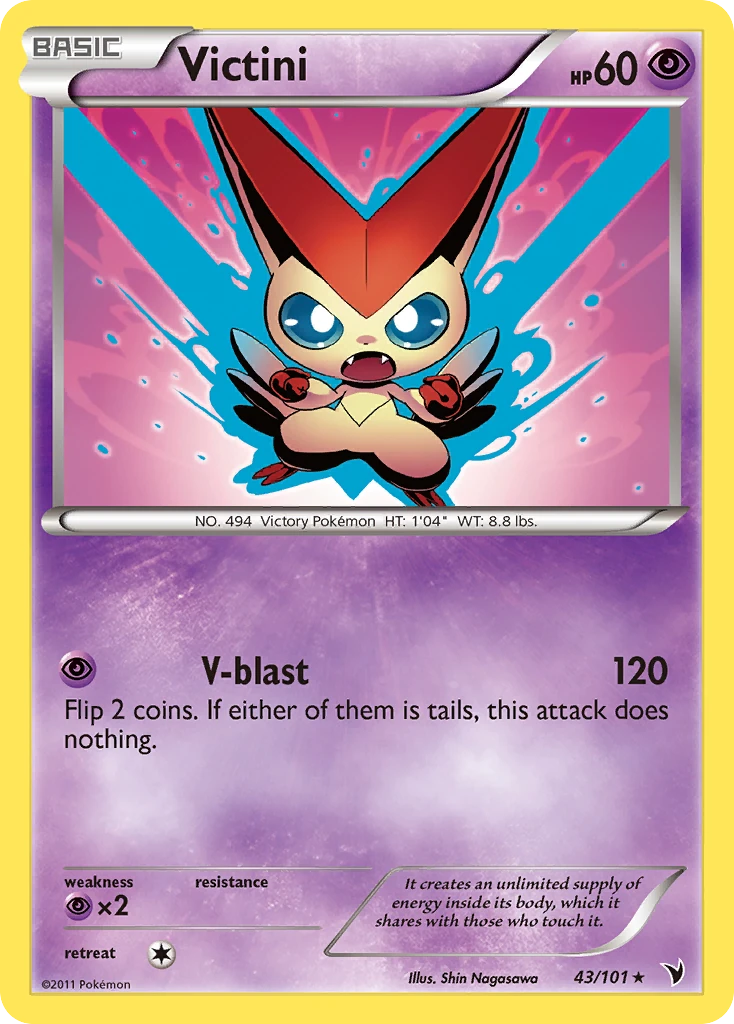 Victini 43/101, Noble Victories Pokémon card
