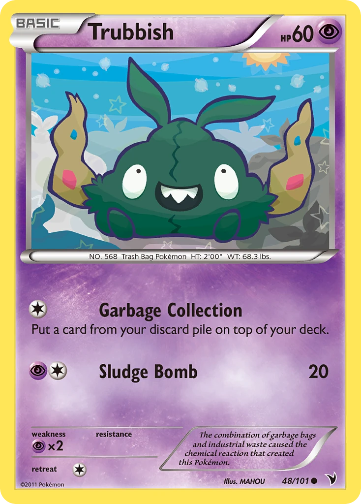 Trubbish 48/101, Noble Victories Pokémon card