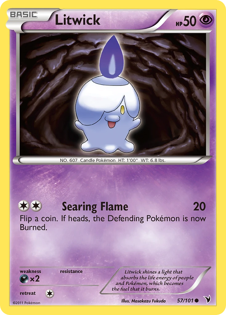 Litwick 57/101, Noble Victories Pokémon card
