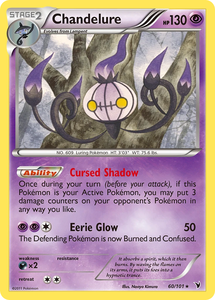Chandelure 60/101, Noble Victories Pokémon card