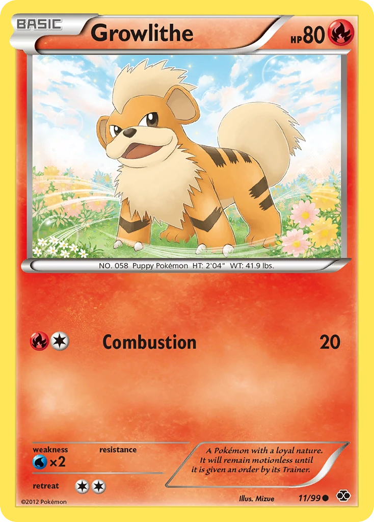 Growlithe 11/99, Next Destinies Pokémon card