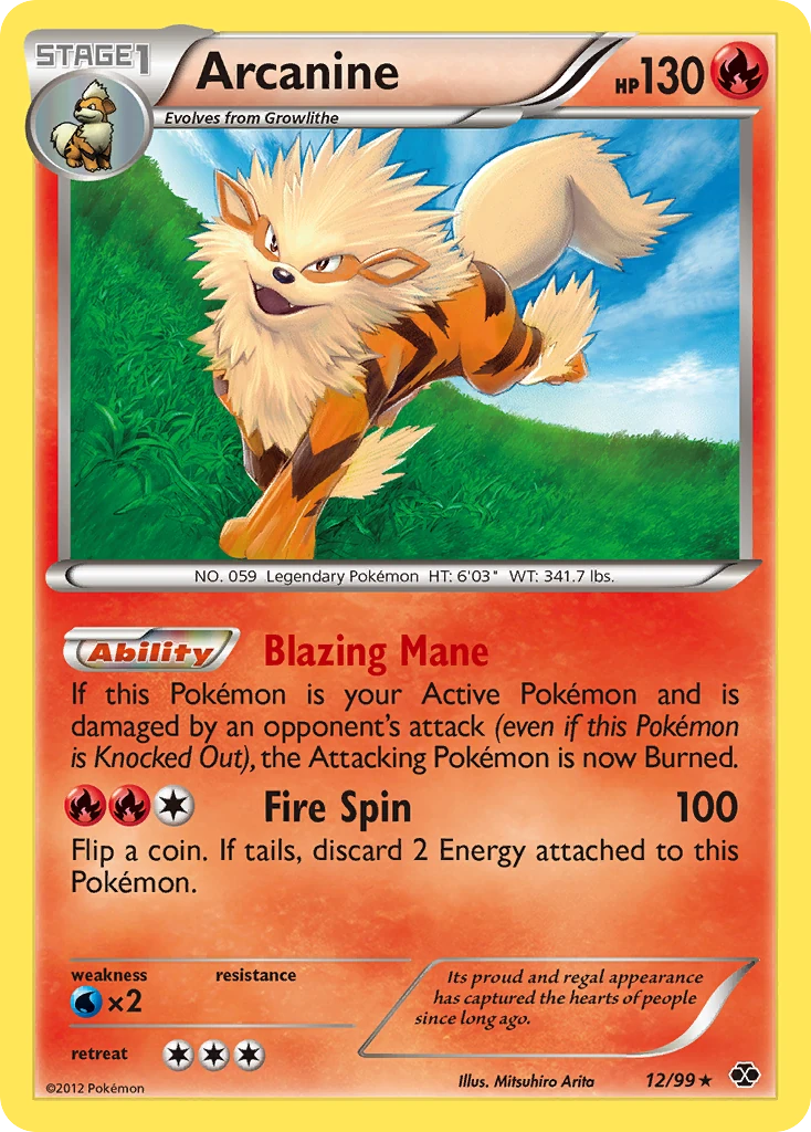 Arcanine 12/99, Next Destinies Pokémon card
