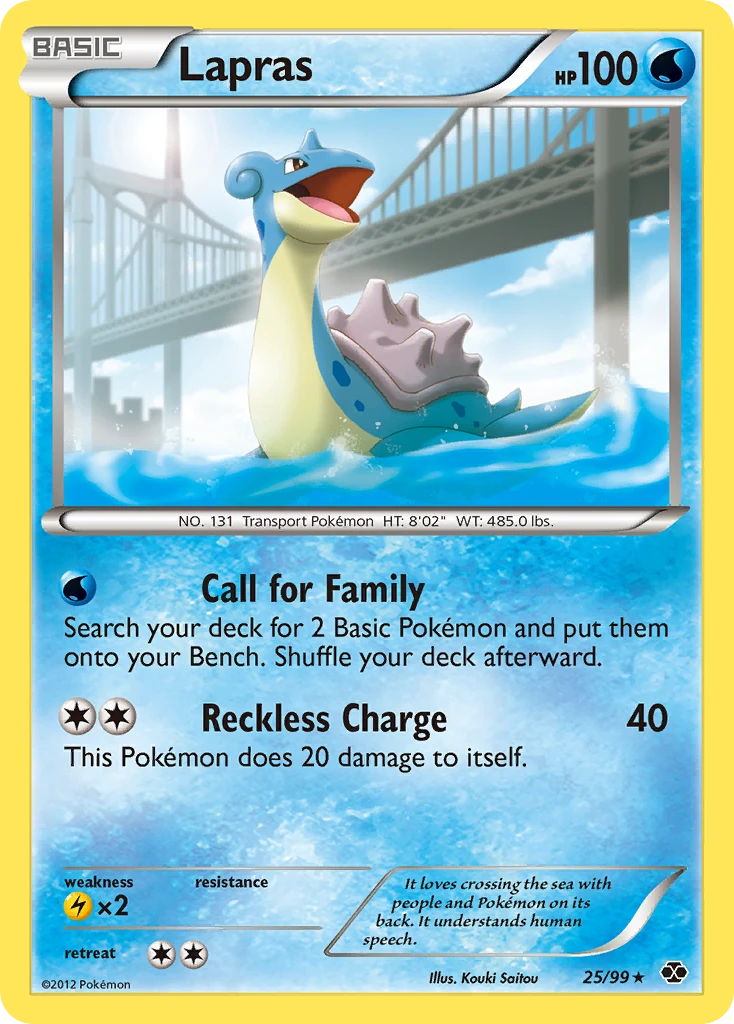 Lapras 25/99, Next Destinies Pokémon card