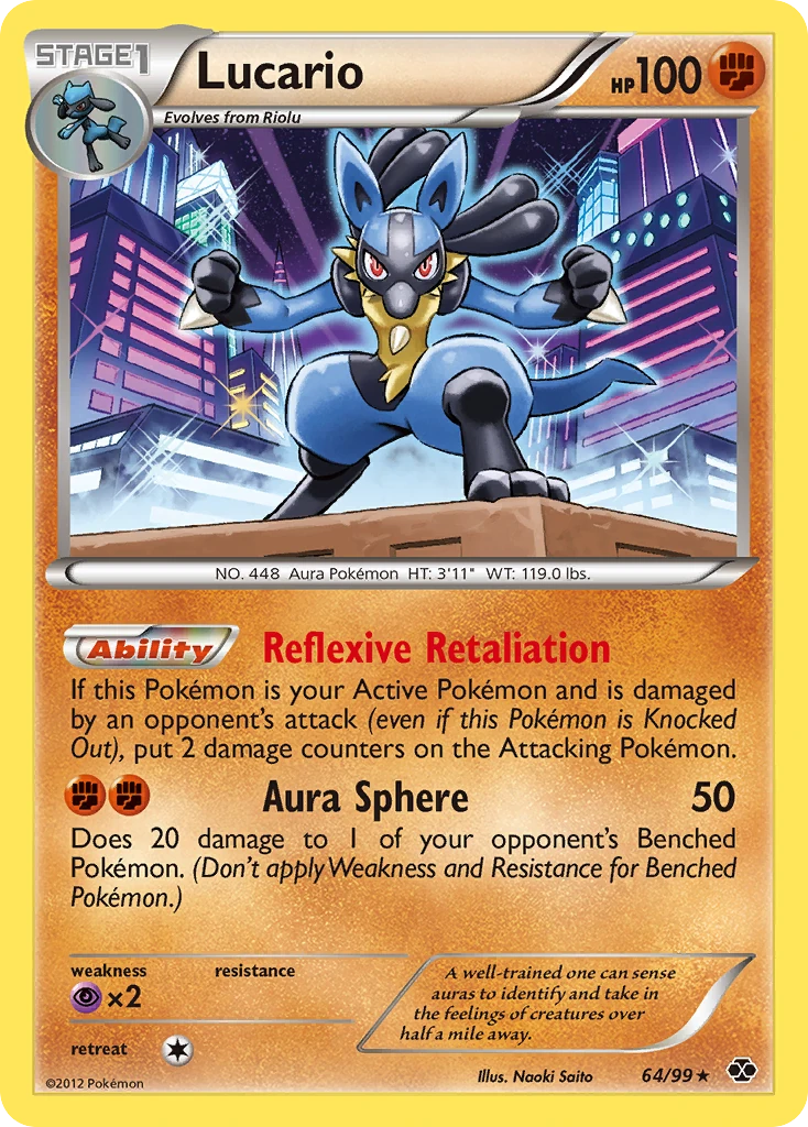 Lucario 64/99, Next Destinies Pokémon card