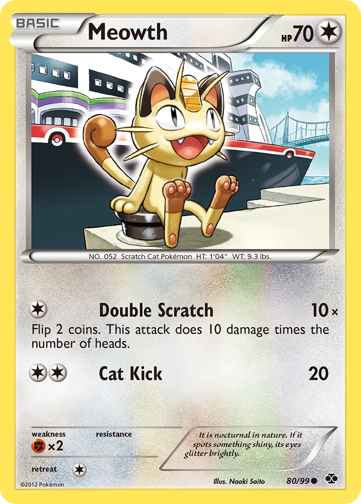 Meowth 80/99, Next Destinies Pokémon card