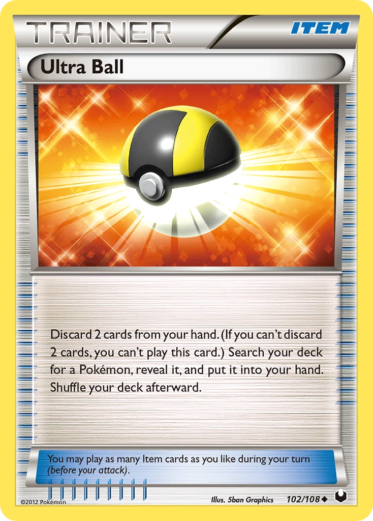 Ultra Ball 102/108, Dark Explorers Pokémon card