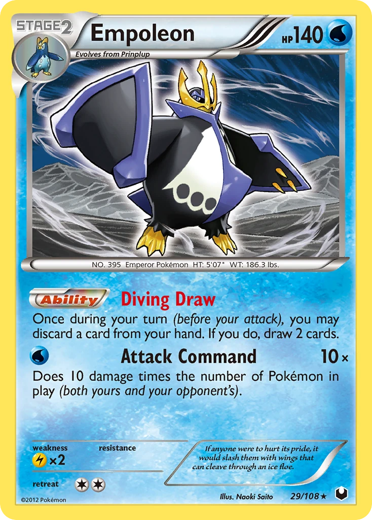 Empoleon 29/108, Dark Explorers Pokémon card