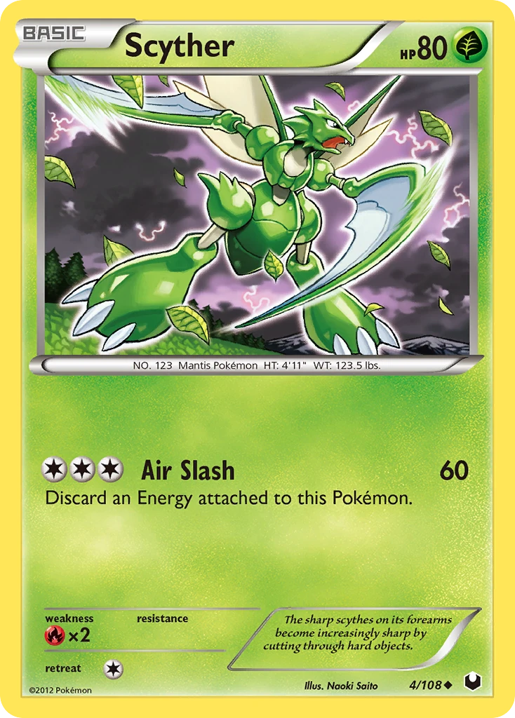 Scyther 4/108, Dark Explorers Pokémon card