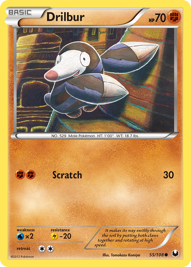 Drilbur 55/108, Dark Explorers Pokémon card
