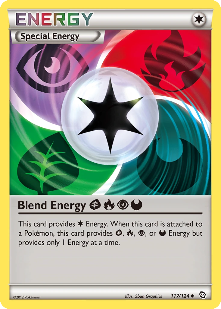 Blend Energy GrassFirePsychicDarkness 117/124, Dragons Exalted Pokémon card