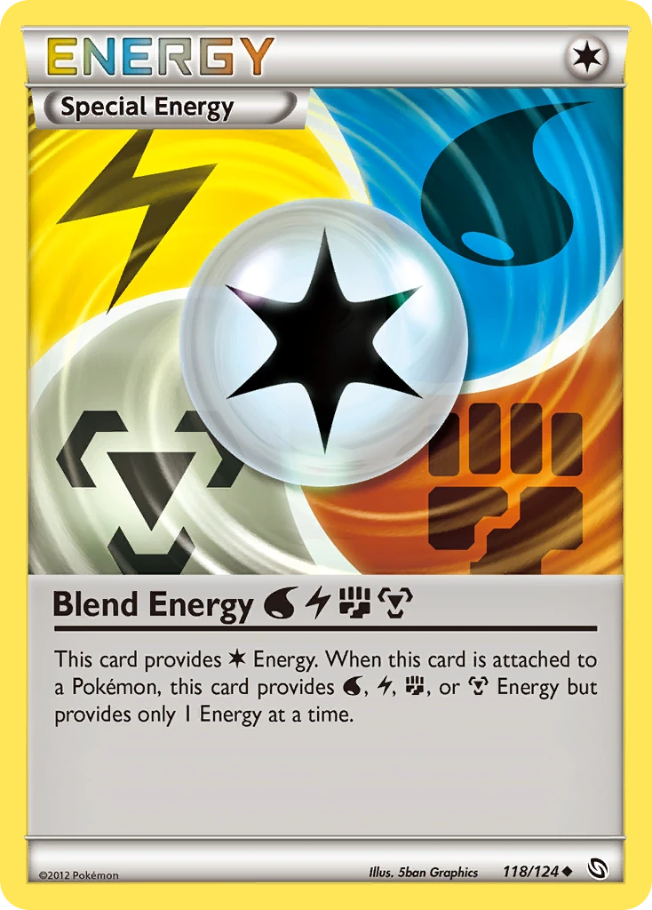 Blend Energy WaterLightningFightingMetal 118/124, Dragons Exalted Pokémon card