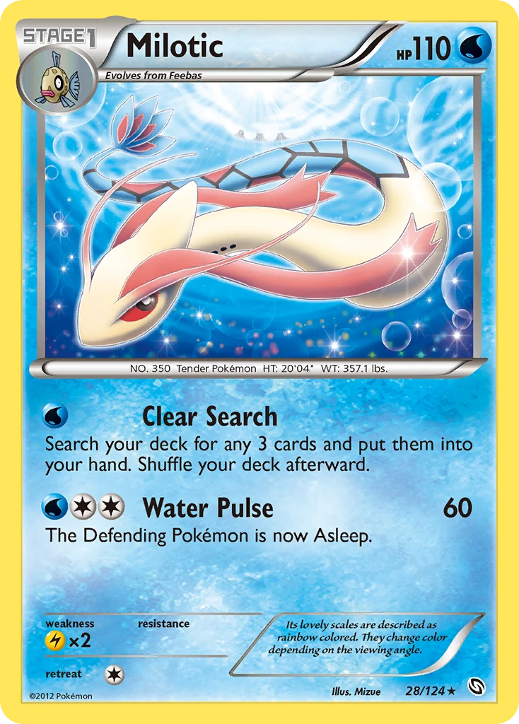 Milotic 28/124, Dragons Exalted Pokémon card