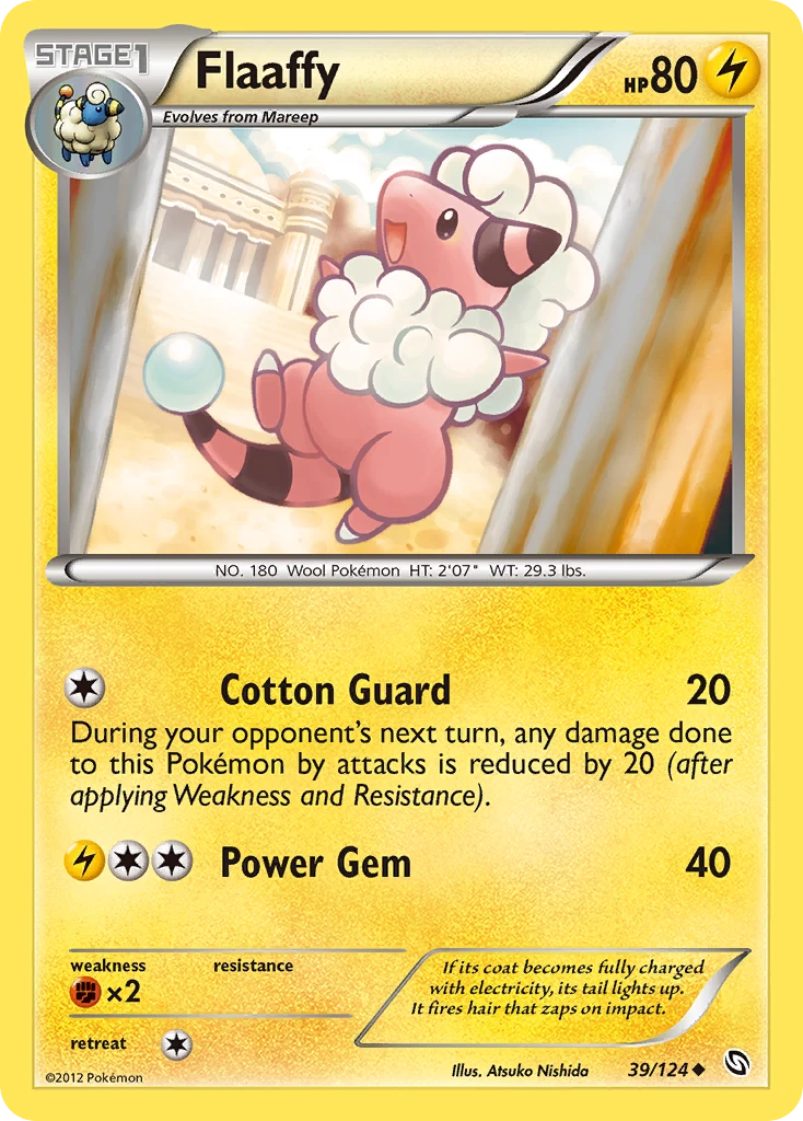 Flaaffy 39/124, Dragons Exalted Pokémon card