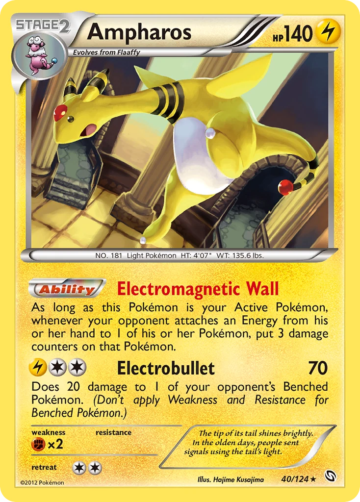 Ampharos 40/124, Dragons Exalted Pokémon card