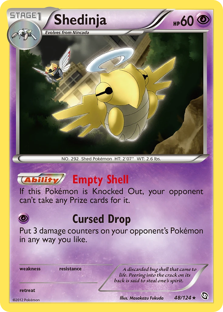Shedinja 48/124, Dragons Exalted Pokémon card