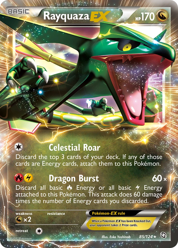 Rayquaza-EX 85/124, Dragons Exalted Pokémon card