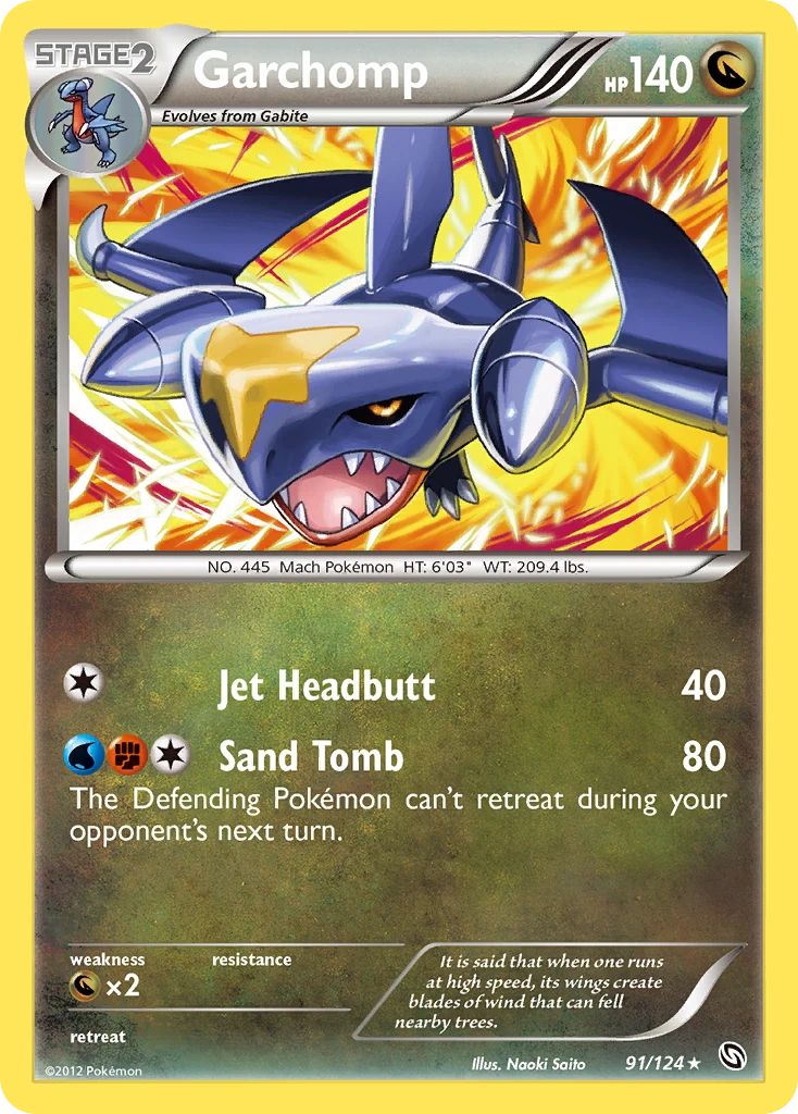 Garchomp 91/124, Dragons Exalted Pokémon card