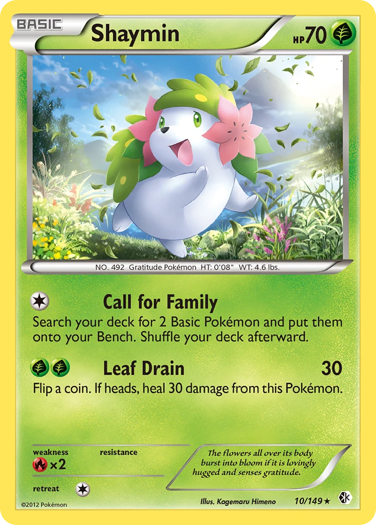 Shaymin 10/149, Boundaries Crossed Pokémon card