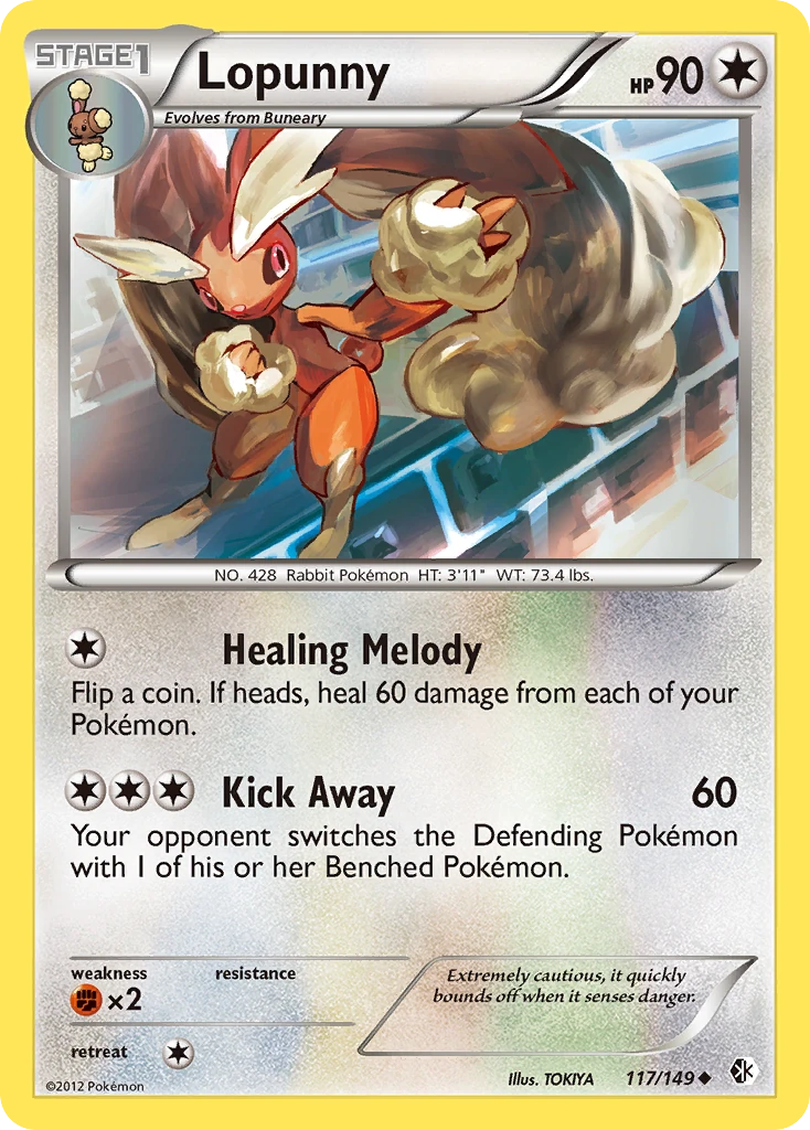 Lopunny 117/149, Boundaries Crossed Pokémon card