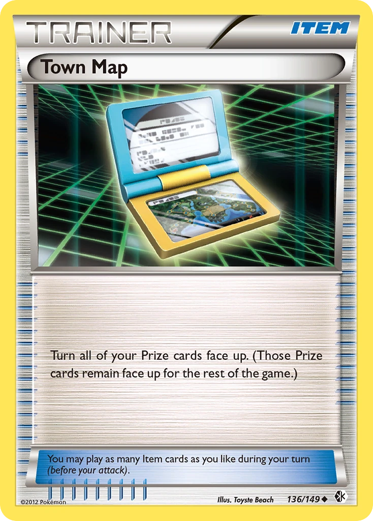 Town Map 136/149, Boundaries Crossed Pokémon card