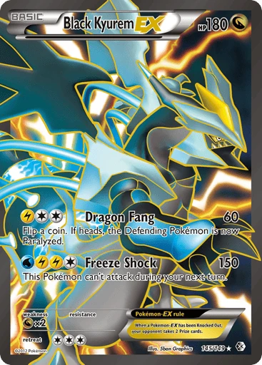 Black Kyurem-EX 145/149 from Boundaries Crossed