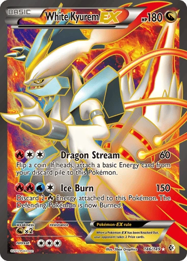 White Kyurem-EX 146/149 from Boundaries Crossed