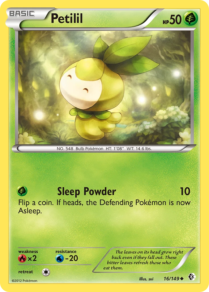 Petilil 16/149, Boundaries Crossed Pokémon card