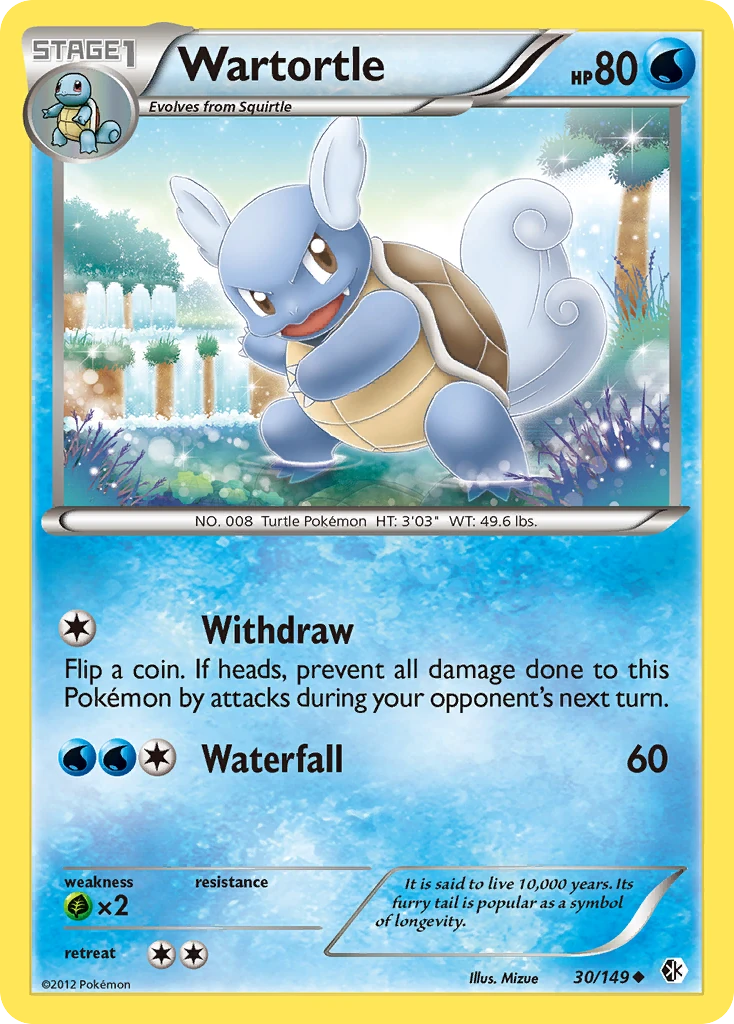 Wartortle 30/149, Boundaries Crossed Pokémon card